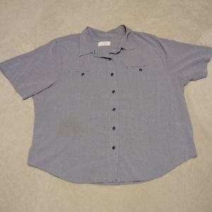 CJ Banks Short-sleeve Button-up Blouse